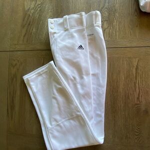 Adidas triple stripe aeroready youth baseball pant white- never worn!